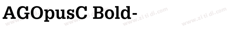 AGOpusC Bold字体转换